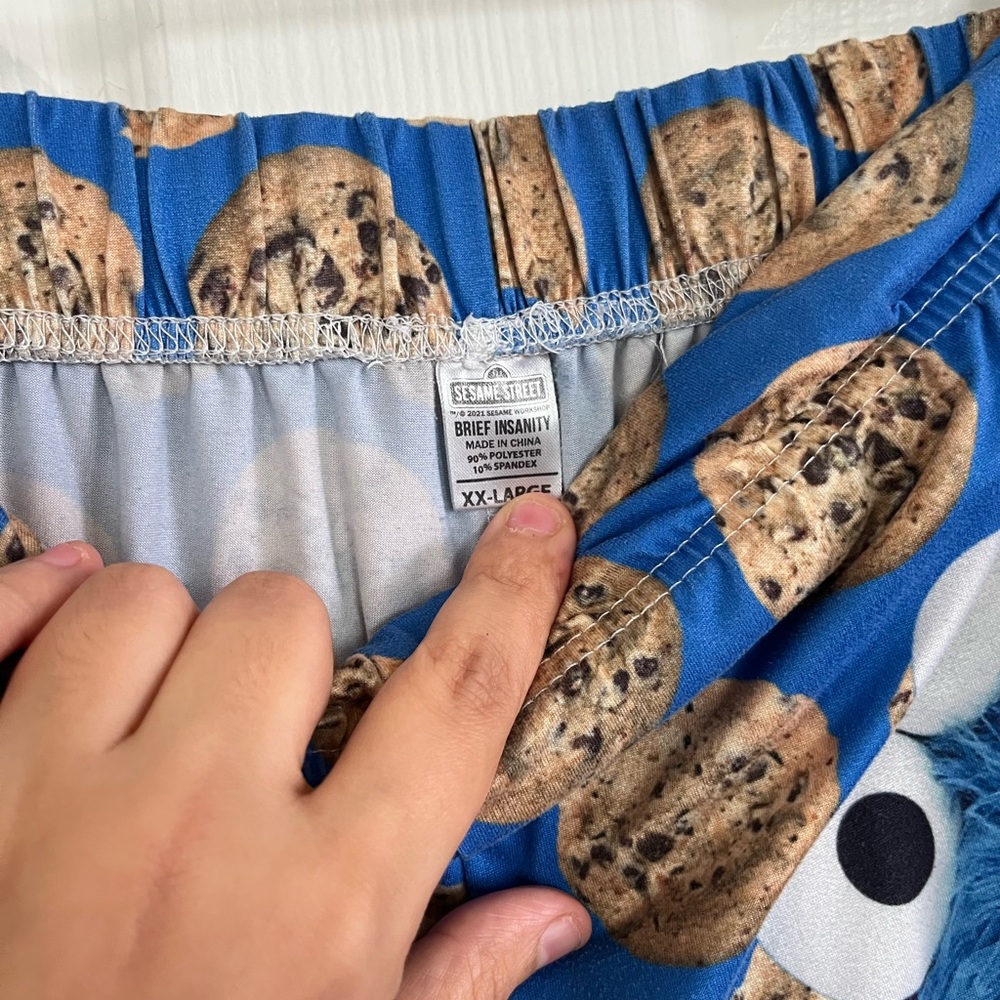 Sesame Street Blue Cookie Monster Lounge Pants XXL unisex - Picture 2 of 12